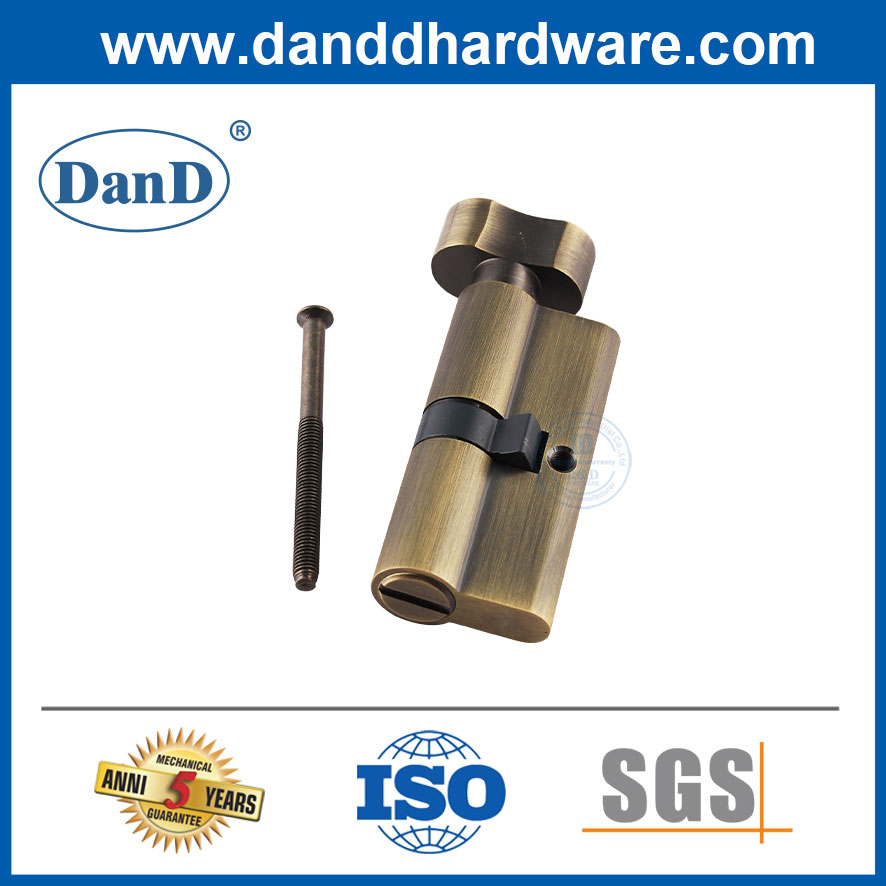 골동품 황동 화장실 욕실 도어 잠금 실린더 제조업체 -DDLC007-70mm-AB