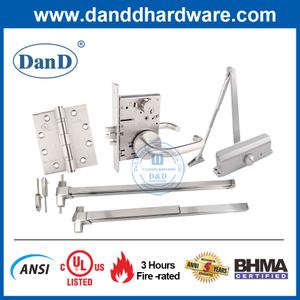 UL 인증 3시간 방화 등급 도어 하드웨어 공급업체-DDDH007