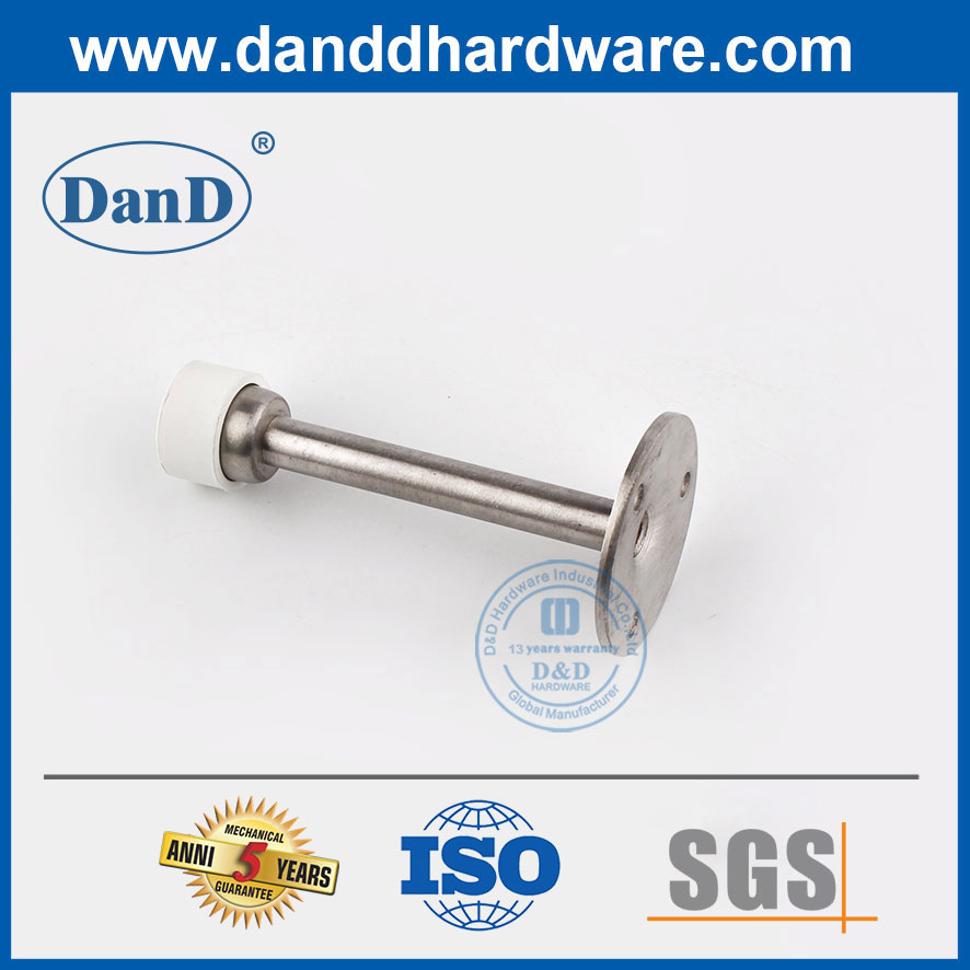 새로운 도어 스토퍼 벽걸이형 스테인레스 스틸 흰색 고무 도어 스톱-DDDS018