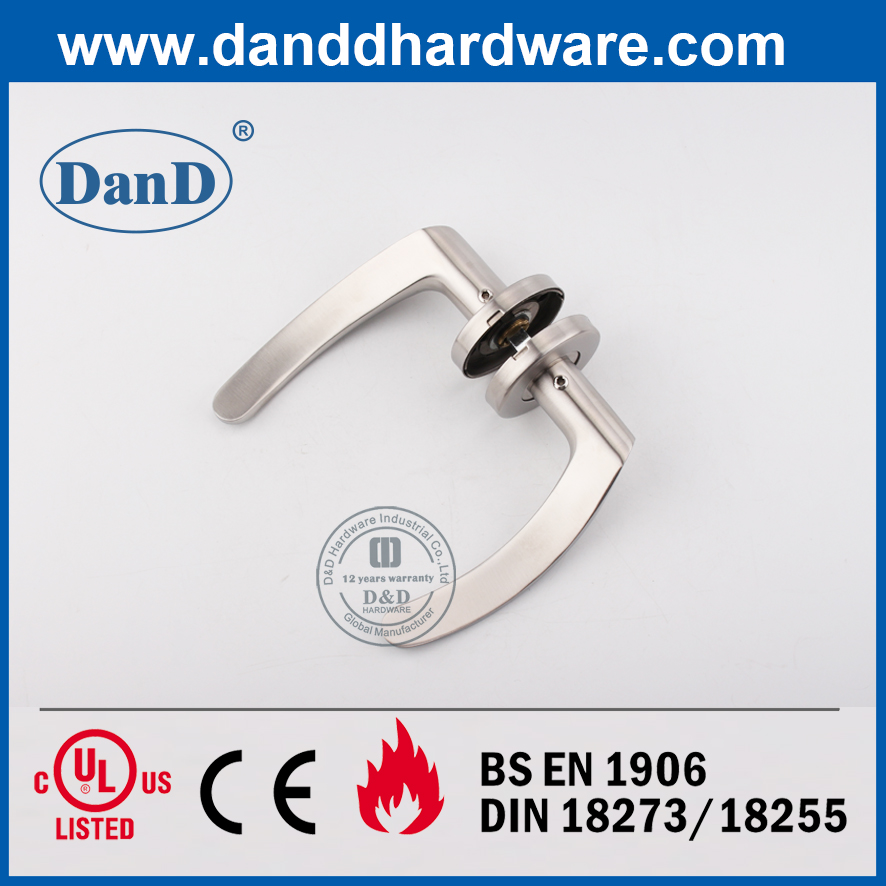 SUS304 원형 로제트 상업용 실외 레버 도어 핸들-DDSH013