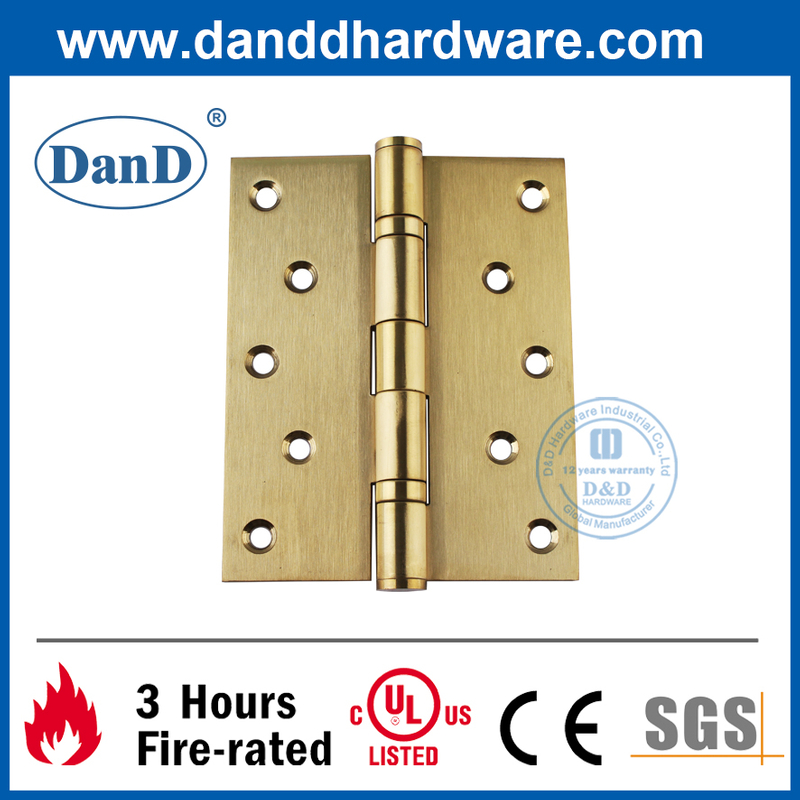 270도 스테인레스 스틸 201 골드 화재 등급 맞대기 피팅 도어 Hinge-DDSS011B-5X4X3