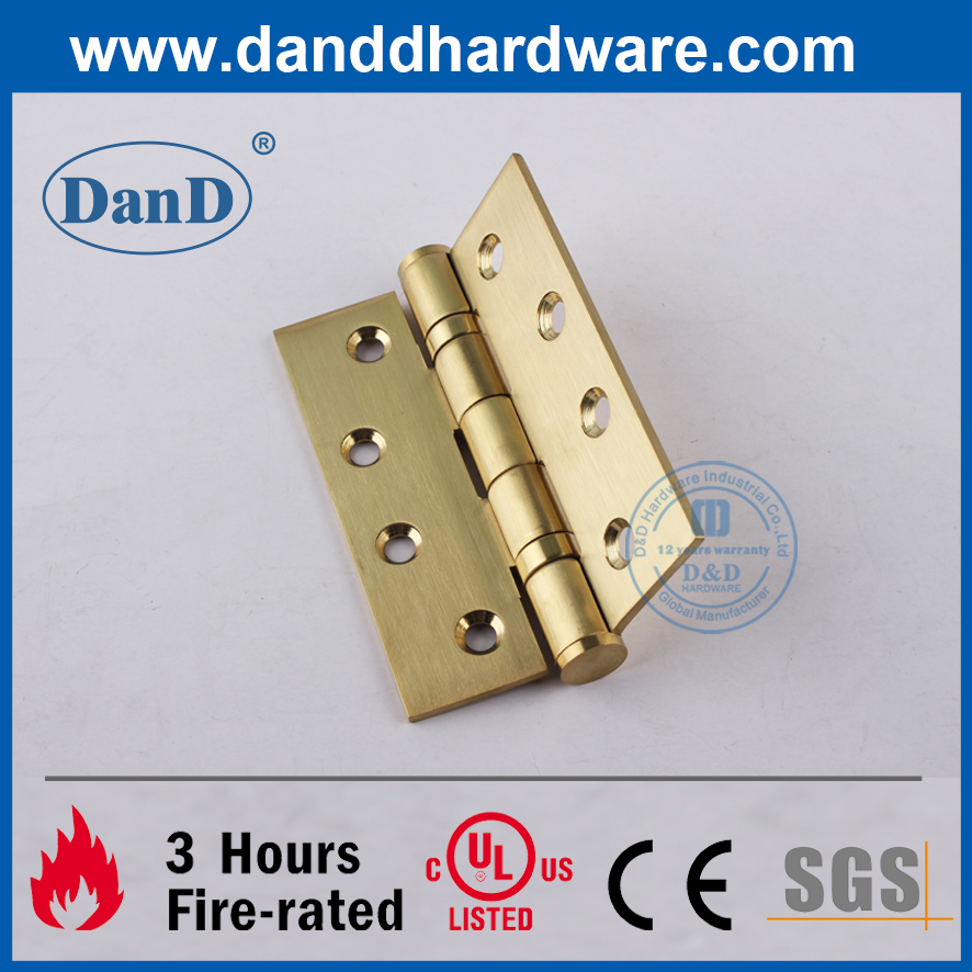 등급 316 새틴 황동 버트 상업용 도어 힌지-DDSS001-4X3X3