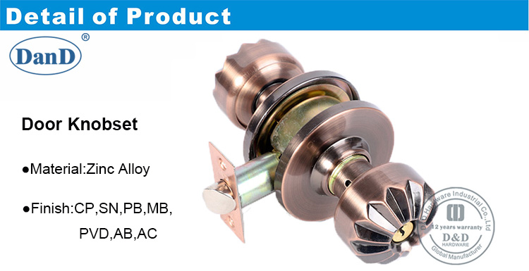 아연 합금 손잡이 Lockset-DDLK051-D 및 D 하드웨어