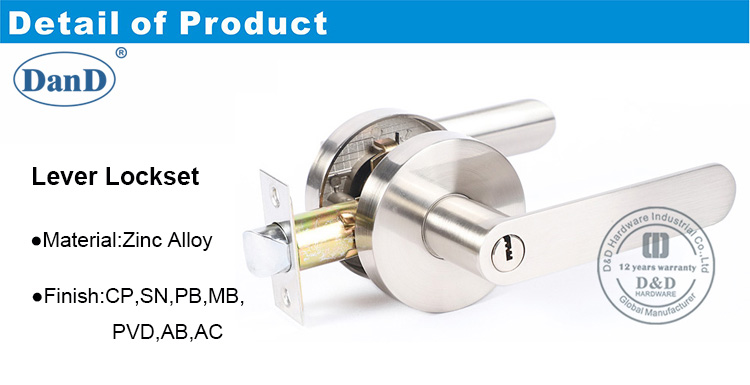 나무 문-DDLK073-D 및 D 하드웨어용 레버 잠금 장치