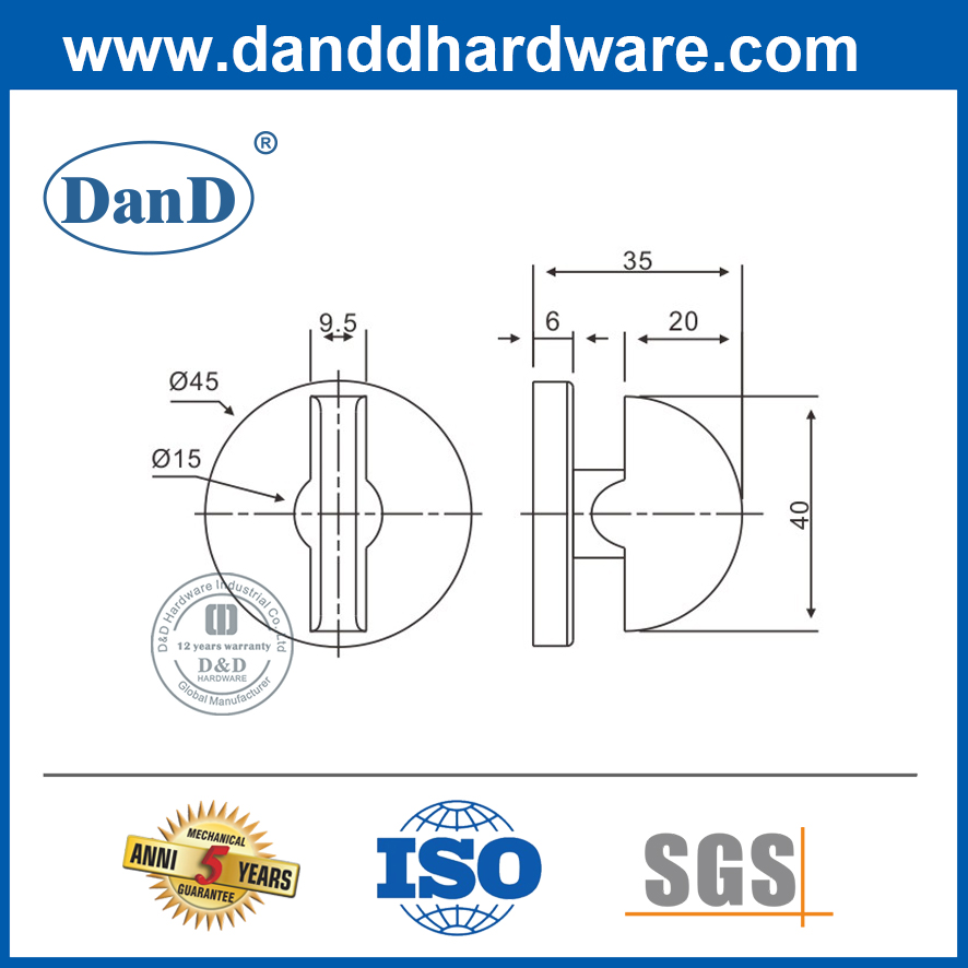 스테인레스 스틸 Thumbturn-DDAT002