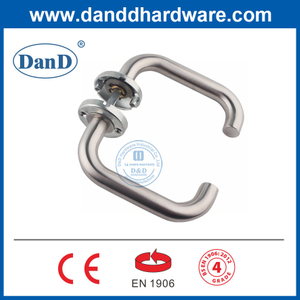 지지 러그 -DDTH001이 있는 라운드 로즈 스테인레스 스틸 EN1906 내부 도어 핸들