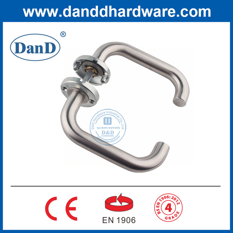 지지 러그 -DDTH001이 있는 라운드 로즈 스테인레스 스틸 EN1906 내부 도어 핸들