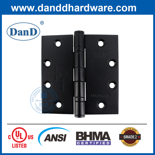 검정색 ANSI 등급 2 화재 등급 SS201 볼 베어링 NRP 전면 도어 경첩-DDSS001-ANSI-2-4.5x4.5x3.4