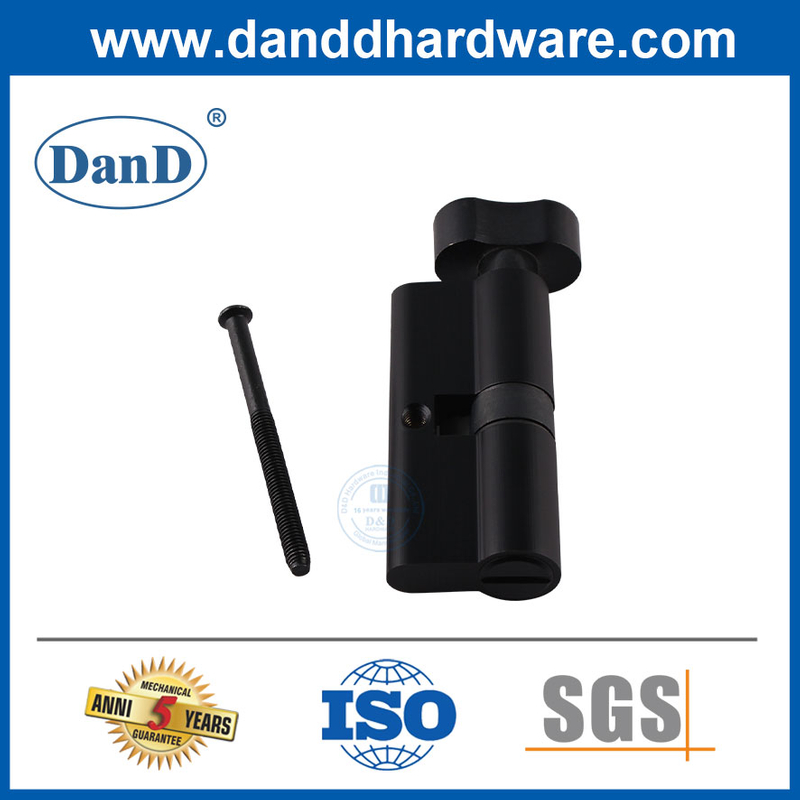 욕실 보안 70mm 유로 황동 실린더 잠금 블랙 도어 잠금 실린더-DDLC007-70mm-MB